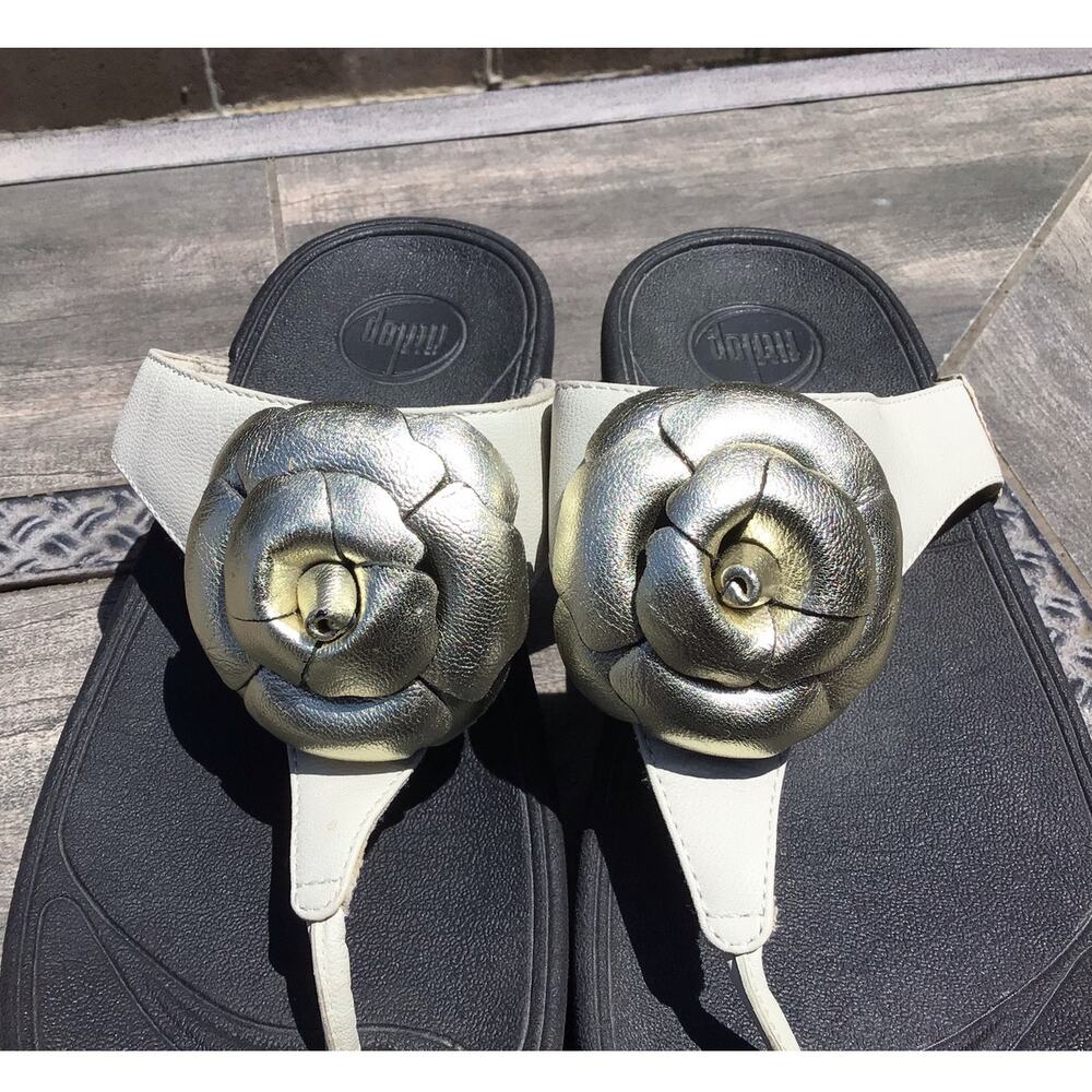 Fitflop sandals gold flower Size 8 - Picture 5 of 5